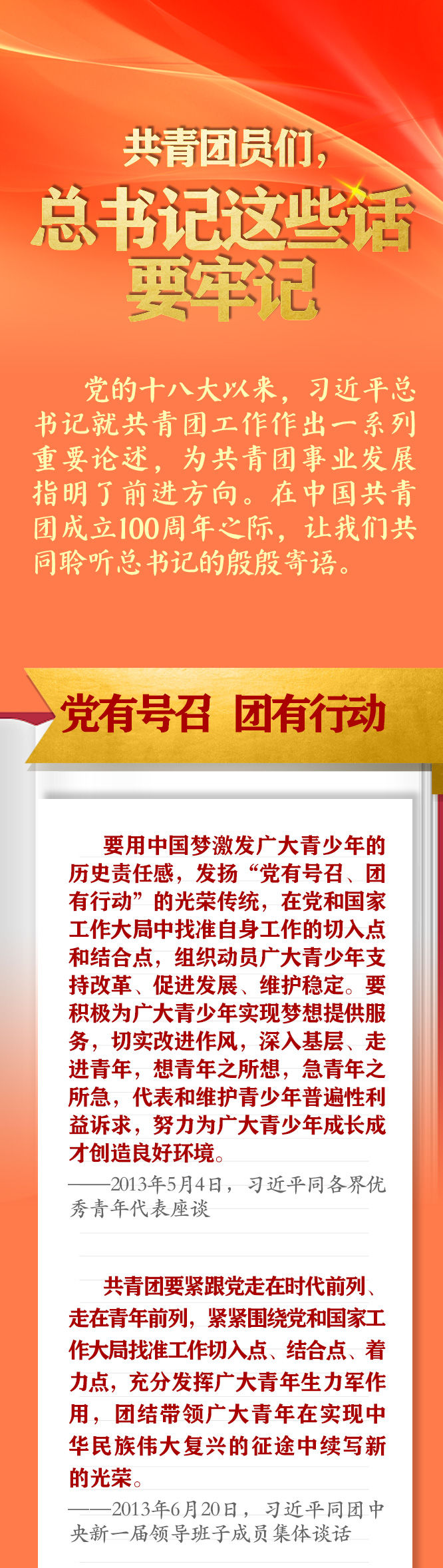 手繪長卷 | 共青團(tuán)員們，總書記這些話要牢記