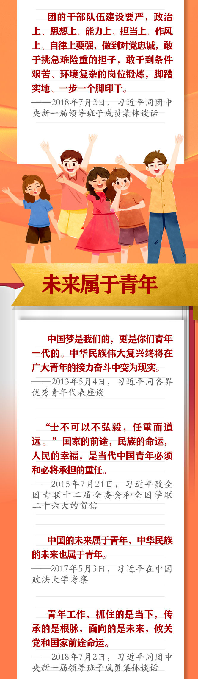 手繪長卷 | 共青團(tuán)員們，總書記這些話要牢記