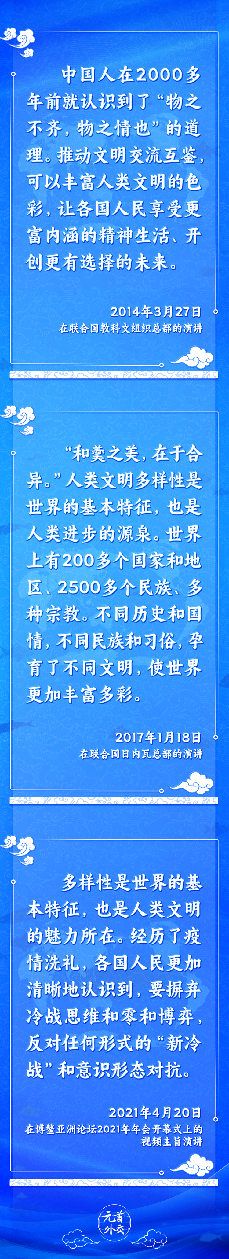 元首外交丨推動文明交流互鑒，習主席提出這些“中國主張”