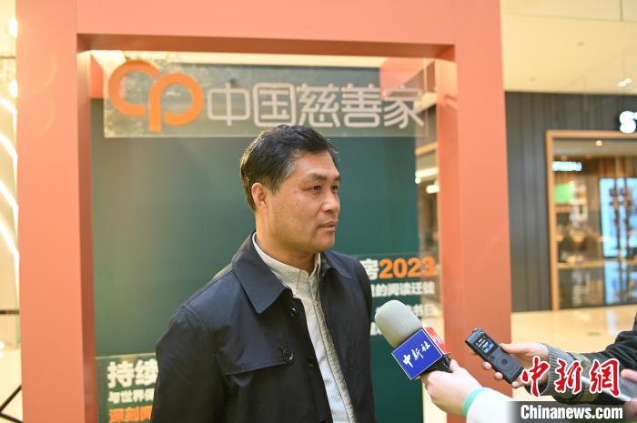 薛濤接受采訪。　于海洋 攝