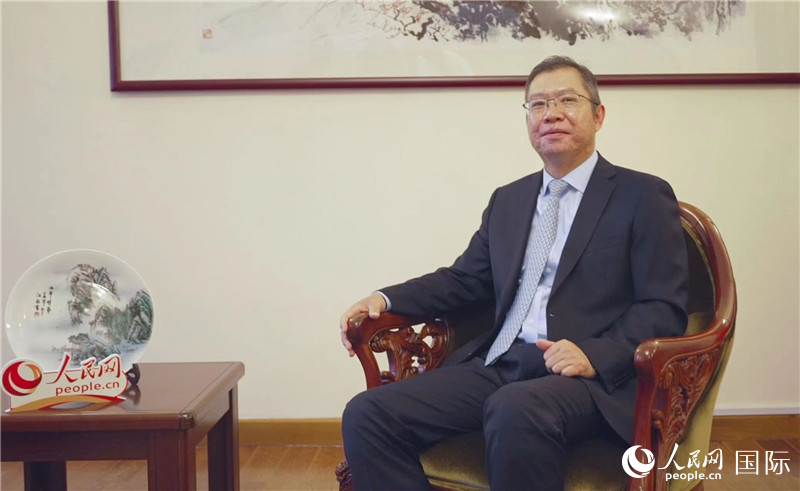 駐非盟使團團長胡長春大使接受人民網(wǎng)專訪。人民網(wǎng)記者 劉寧攝