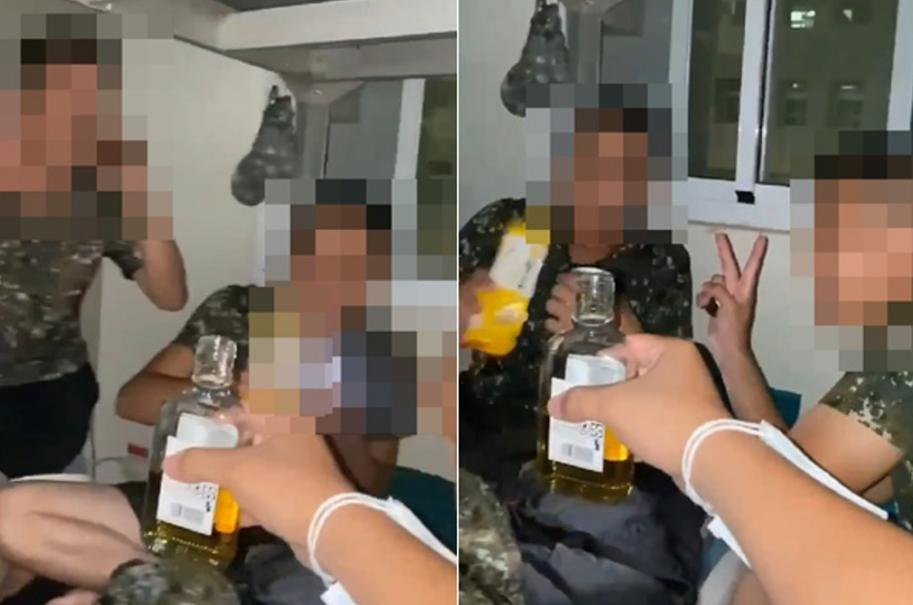 臺軍在宿舍開“飲酒趴”。圖片來源：臺灣“中時新聞網(wǎng)”。