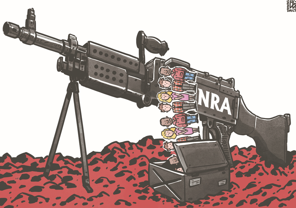 NRA成為推行槍支管控背后最大的阻力。（來(lái)源：中國(guó)日?qǐng)?bào) 作者：蔡艨）