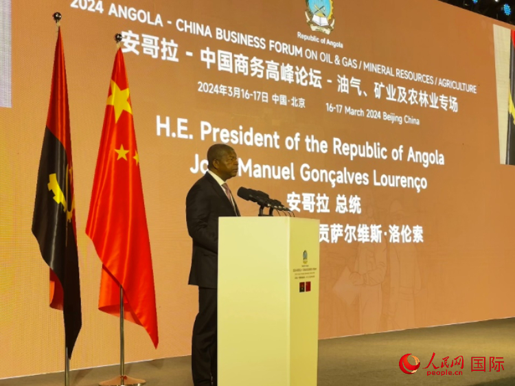 安哥拉總統(tǒng)若昂·曼努埃爾·貢薩爾維斯·洛倫索。人民網(wǎng)記者 張榮攝