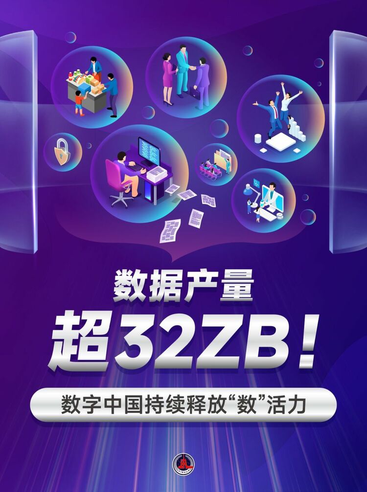 新華鮮報(bào)｜數(shù)據(jù)產(chǎn)量超32ZB！數(shù)字中國(guó)持續(xù)釋放“數(shù)”活力