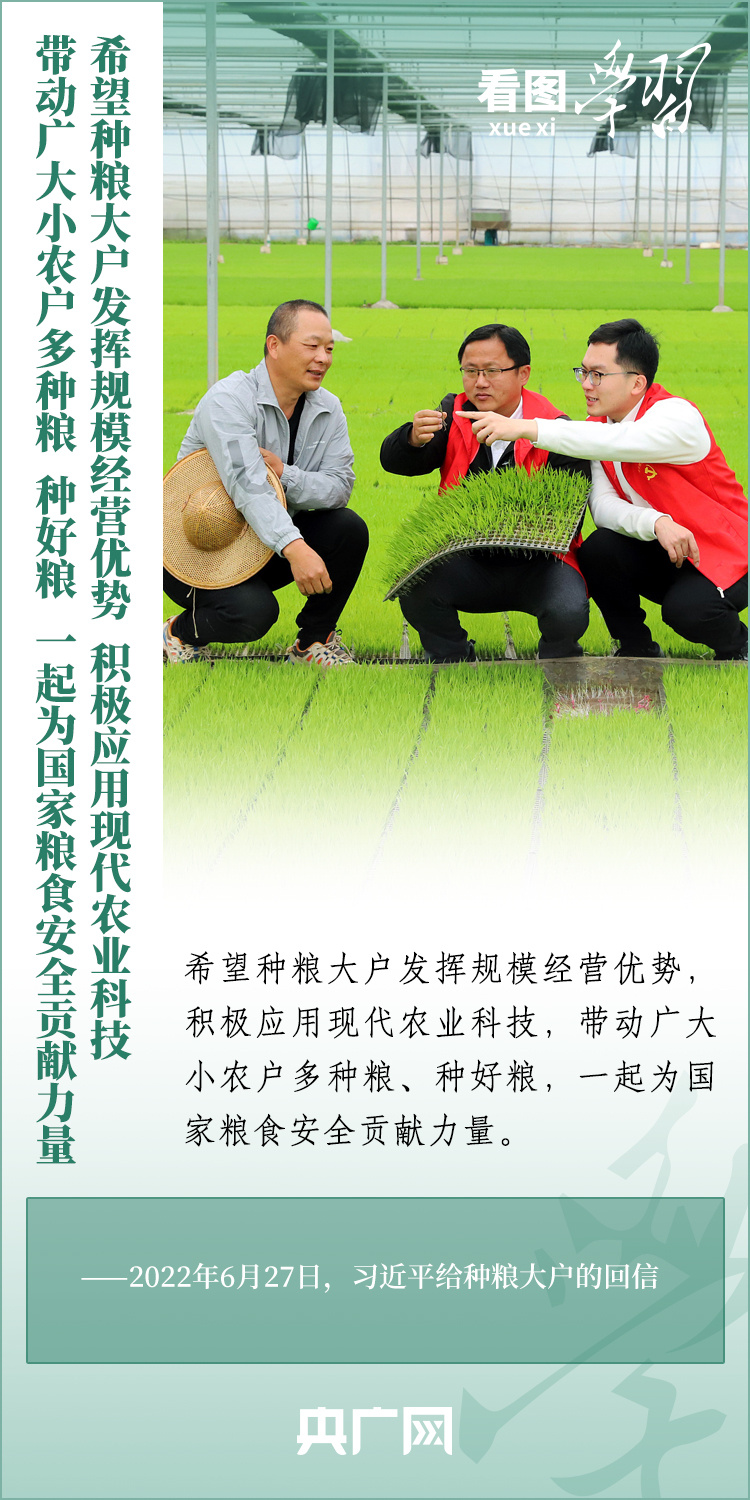 看圖學(xué)習(xí)丨推廣良田、良種、良法、良機(jī) 給農(nóng)業(yè)現(xiàn)代化插上科技的翅膀