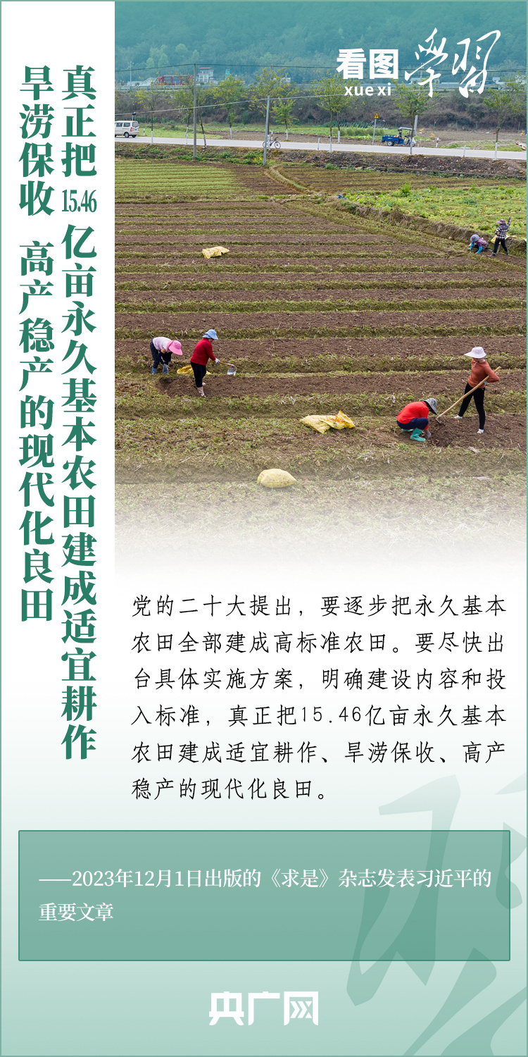 看圖學(xué)習(xí)丨推廣良田、良種、良法、良機(jī) 給農(nóng)業(yè)現(xiàn)代化插上科技的翅膀