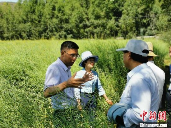圖為九三學(xué)社青海省委主委杜德志(左一)在基層調(diào)研。受訪者供圖