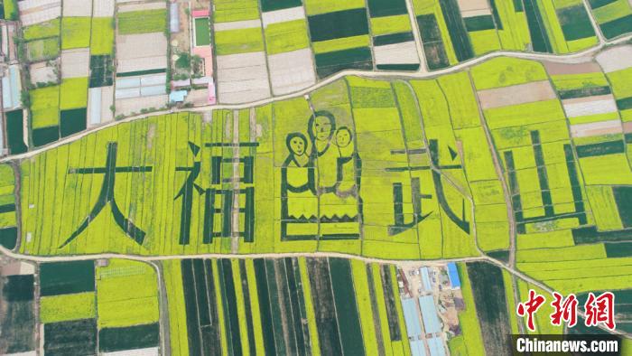 2019年4月，天水武山縣萬(wàn)畝鄉(xiāng)村油菜花海。(資料圖) 何海瑞 攝