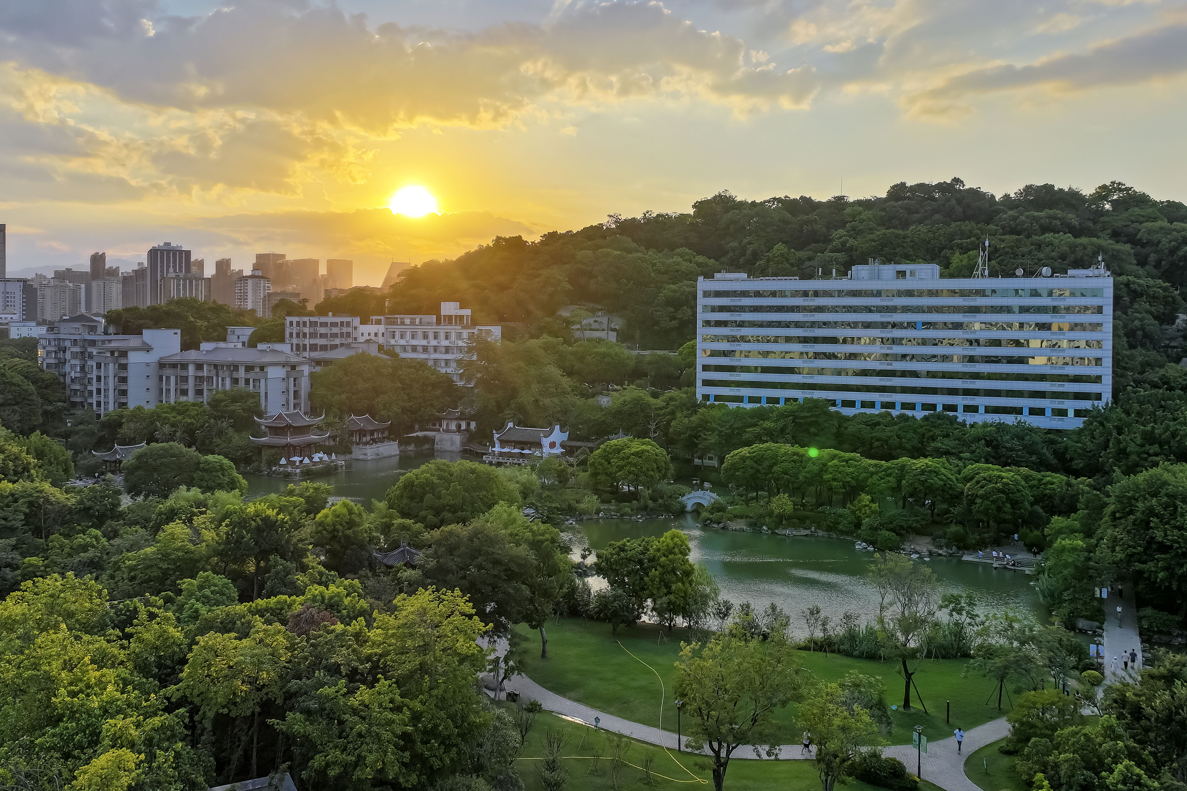 2024年7月17日，福州市鼓樓區(qū)黎明湖生態(tài)濕地公園。