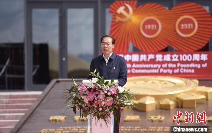 圖為中共青海省委常委、秘書長于叢樂致辭。　陳文年 攝