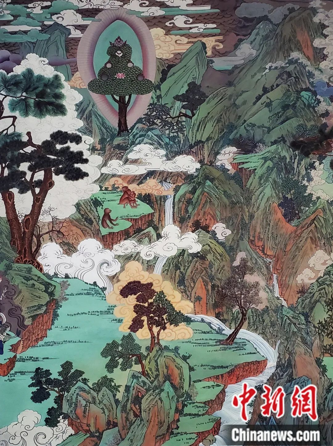 臨摹、補(bǔ)繪的青海瞿曇寺壁畫。受訪者 供圖